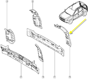 850427848R MAIS ARKA STOP SACI SOL DACIA DUSTER